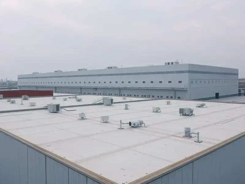 法人ビル葺替え施工の様子